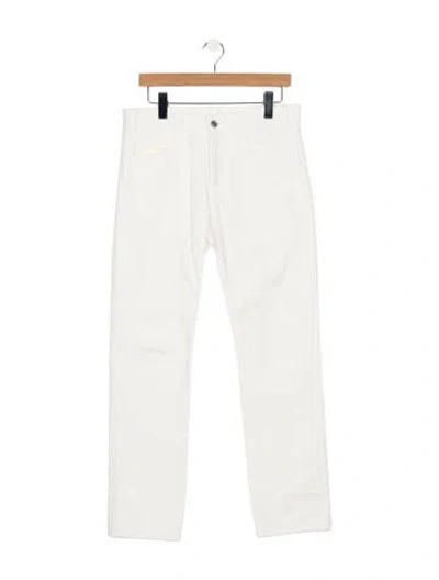 Pre-owned Celine Straight-leg Jeans In White