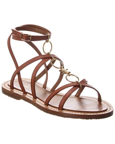 Celine Strappy Jewel Lea Sandal In Brown