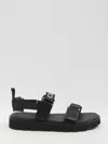 Celine Toe Flat Sole Buckle Detailing Sandals In Black