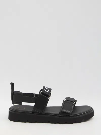 【VIP価格】CELINE BILLIE SANDAL CELINE BILLIE CHUNKY SANDAL IN Calfskin and Textile - TAN