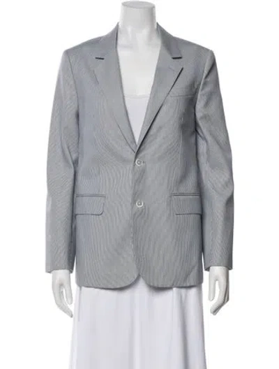 Pre-owned Celine Striped Blazer In Blue
