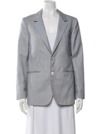 Pre-owned Celine Striped Blazer In Blue