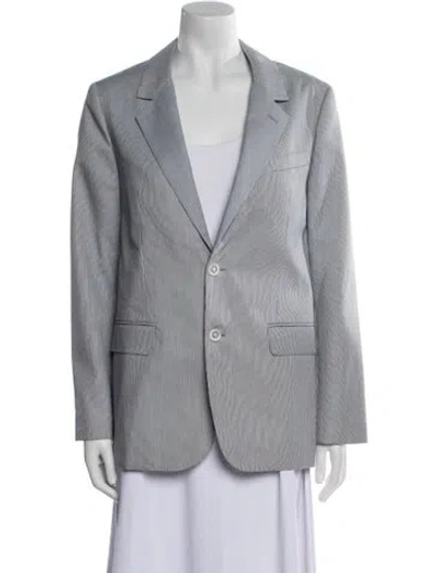 Pre-owned Celine Striped Blazer In Blue