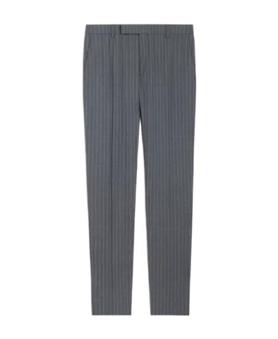 Celine Striped Casual Pants In Gray