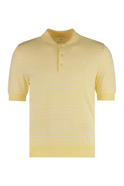 Celine Polo Shirt With Short Sleeves In Thin Cotton In Neutral