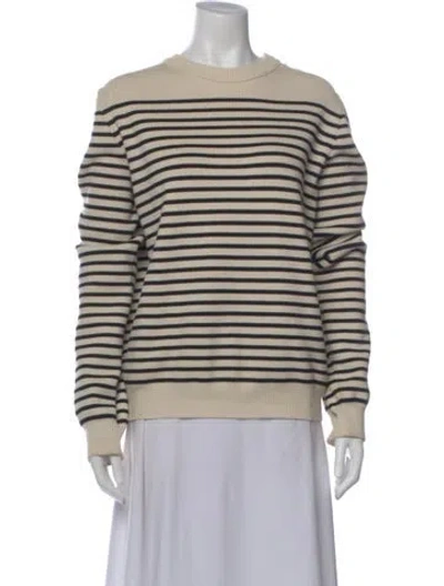 Pre-owned Celine Striped Crew Neck Sweater In Neutral