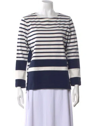 Pre-owned Celine Striped Crew Neck Top In Multi