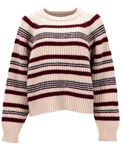 Celine Striped Crewneck Sweater In Pink