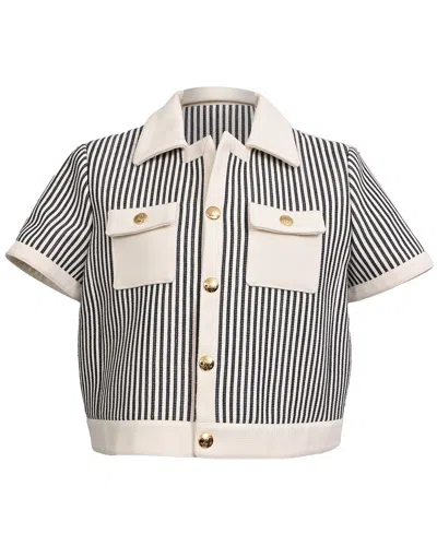Pre-owned Celine Striped Cropped Jacket
