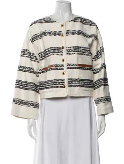 Pre-owned Celine Striped Evening Jacket In Neutral