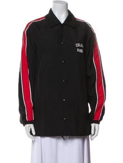 Pre-owned Celine Striped Jacket In Black