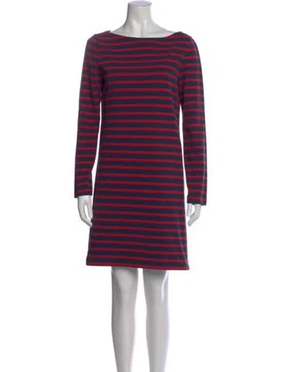 Pre-owned Celine Striped Knee-length Dress In Red