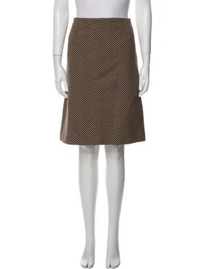 Pre-owned Celine Striped Knee-length Skirt In Neutral