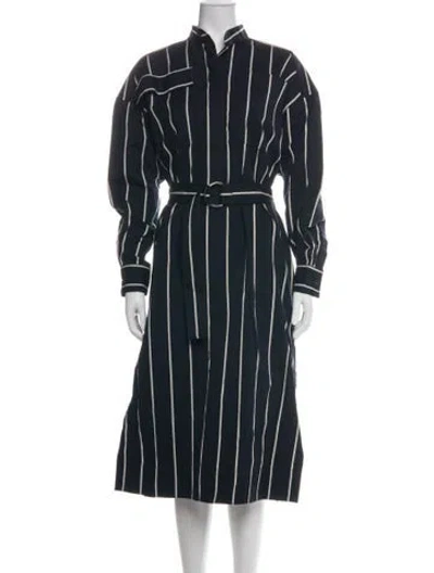 Pre-owned Celine Striped Long Dress