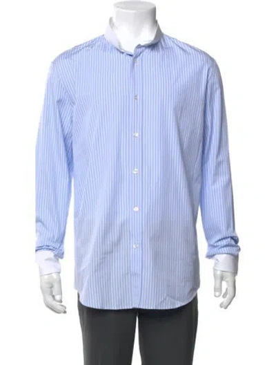 Pre-owned Celine Striped Long Sleeve Dress Shirt In Multi