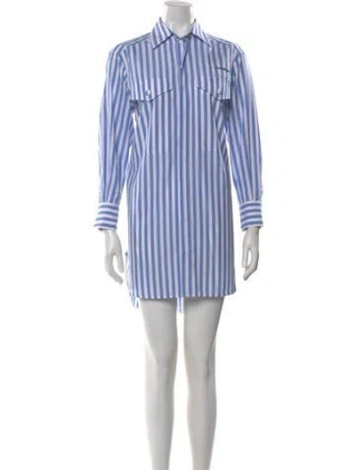 Pre-owned Celine Striped Mini Dress In Multi
