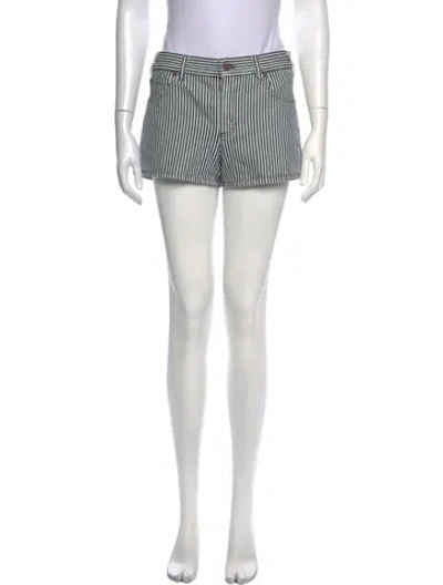 Pre-owned Celine Striped Mini Shorts In Blue