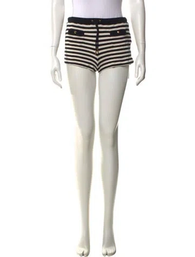 Pre-owned Celine Striped Mini Shorts In Multi