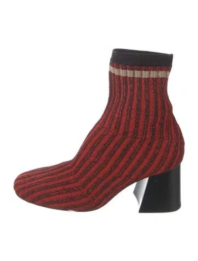 Pre-owned Celine Striped Mules In Multi