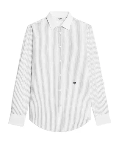 Celine Striped Shirt In White