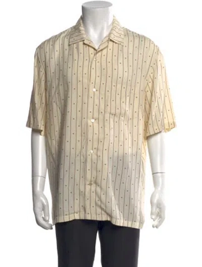 Pre-owned Celine Striped Short Sleeve Shirt In Neutral