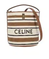Celine Striped Shoulder Bag In Nude