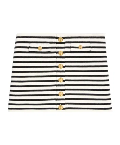 Celine Striped Skirt In White