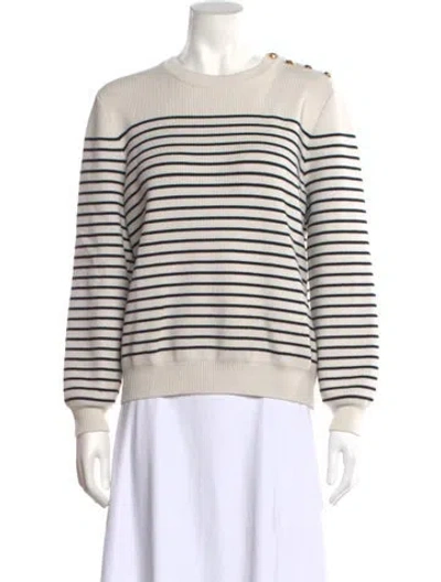 Pre-owned Celine Striped Sweater In Neutrals