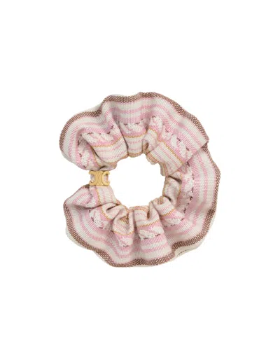 Celine Logo Hair Accessories In Brown