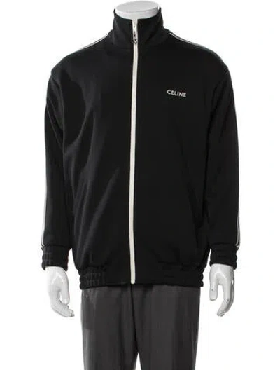 Pre-owned Celine Striped Windbreaker In Black