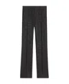 Celine Pantalon In Striped Wool Flannel In Black