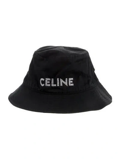 Pre-owned Celine Studded Bucket Hat In Black