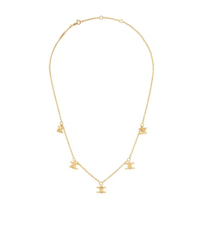 Celine Studded Necklace In Yellow