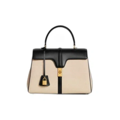 Celine Stylish Black Top-handle Handbag For Women | 100% Genuine Leather | Collection Ss23 In Burgundy