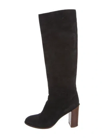 Pre-owned Celine Suede Boots In Black