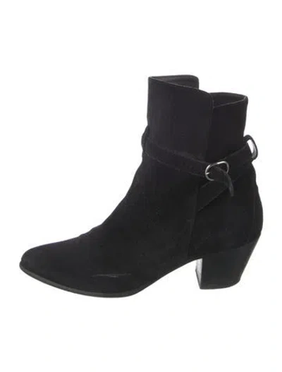 Pre-owned Celine Suede Boots In Black