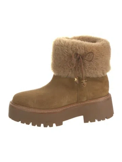 Pre-owned Celine Suede Boots In Brown