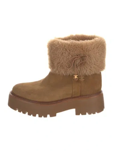 Pre-owned Celine Suede Boots In Brown
