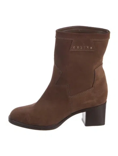 Pre-owned Celine Suede Boots In Brown