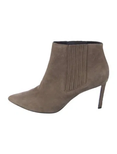 Pre-owned Celine Suede Boots In Gray