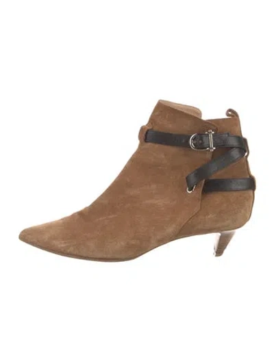 Pre-owned Celine Suede Boots In Neutral