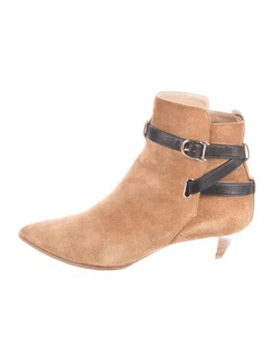 Pre-owned Celine Suede Boots In Neutrals