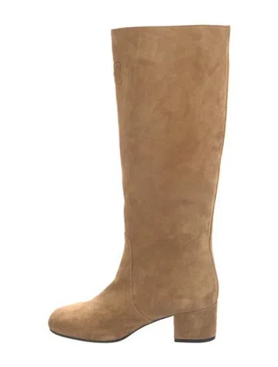 Pre-owned Celine Suede Boots In Neutrals