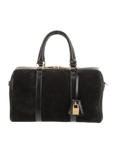 Pre-owned Celine Suede Boston Large 2024 In Black