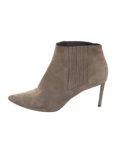 Pre-owned Celine Suede Chelsea Boots In Neutrals