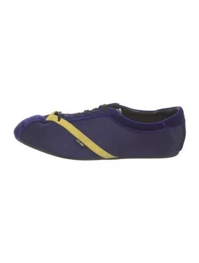 Pre-owned Celine Suede Colorblock Pattern Sneakers In Multi