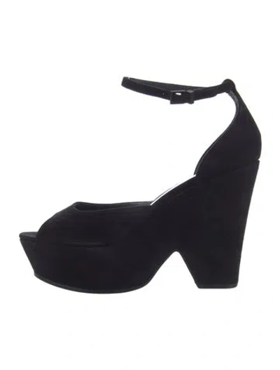 Pre-owned Celine Suede D'orsay Pumps In Black
