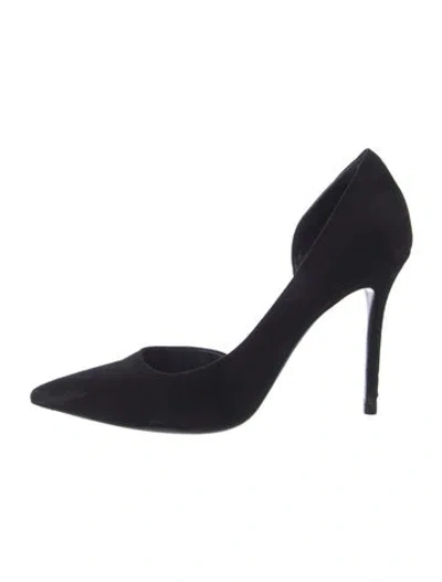 Pre-owned Celine Suede D'orsay Pumps In Black