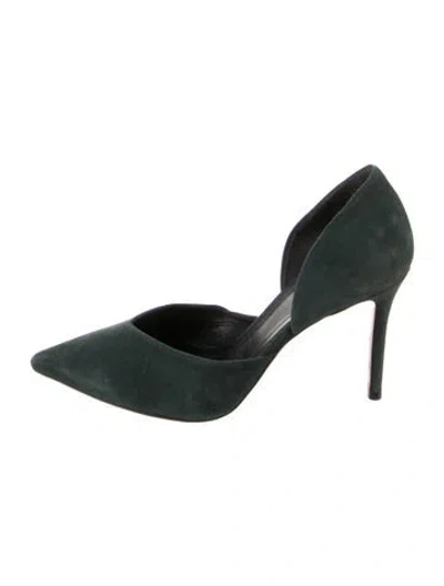Pre-owned Celine Suede D'orsay Pumps In Blue
