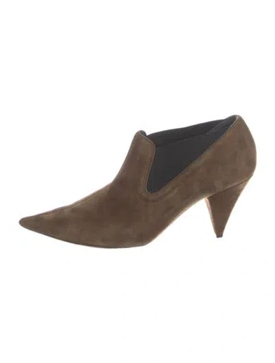 Pre-owned Celine Suede D'orsay Pumps In Brown